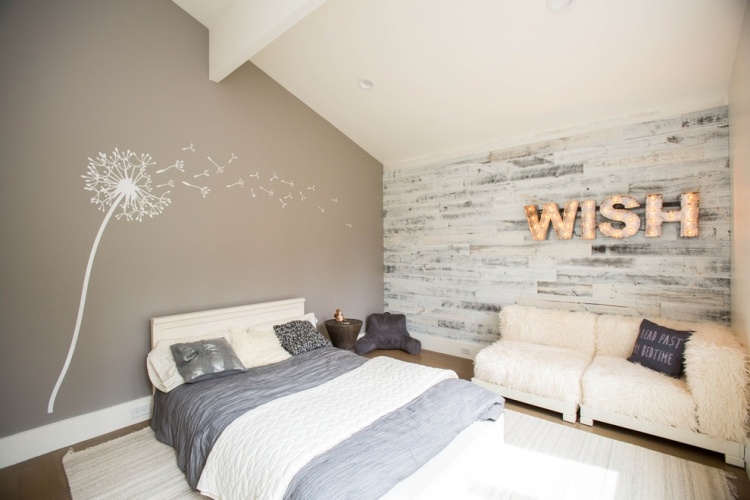 Wandtattoo pusteblume deko schlafzimmer weisse schablone taupe wandfarbe.jpg