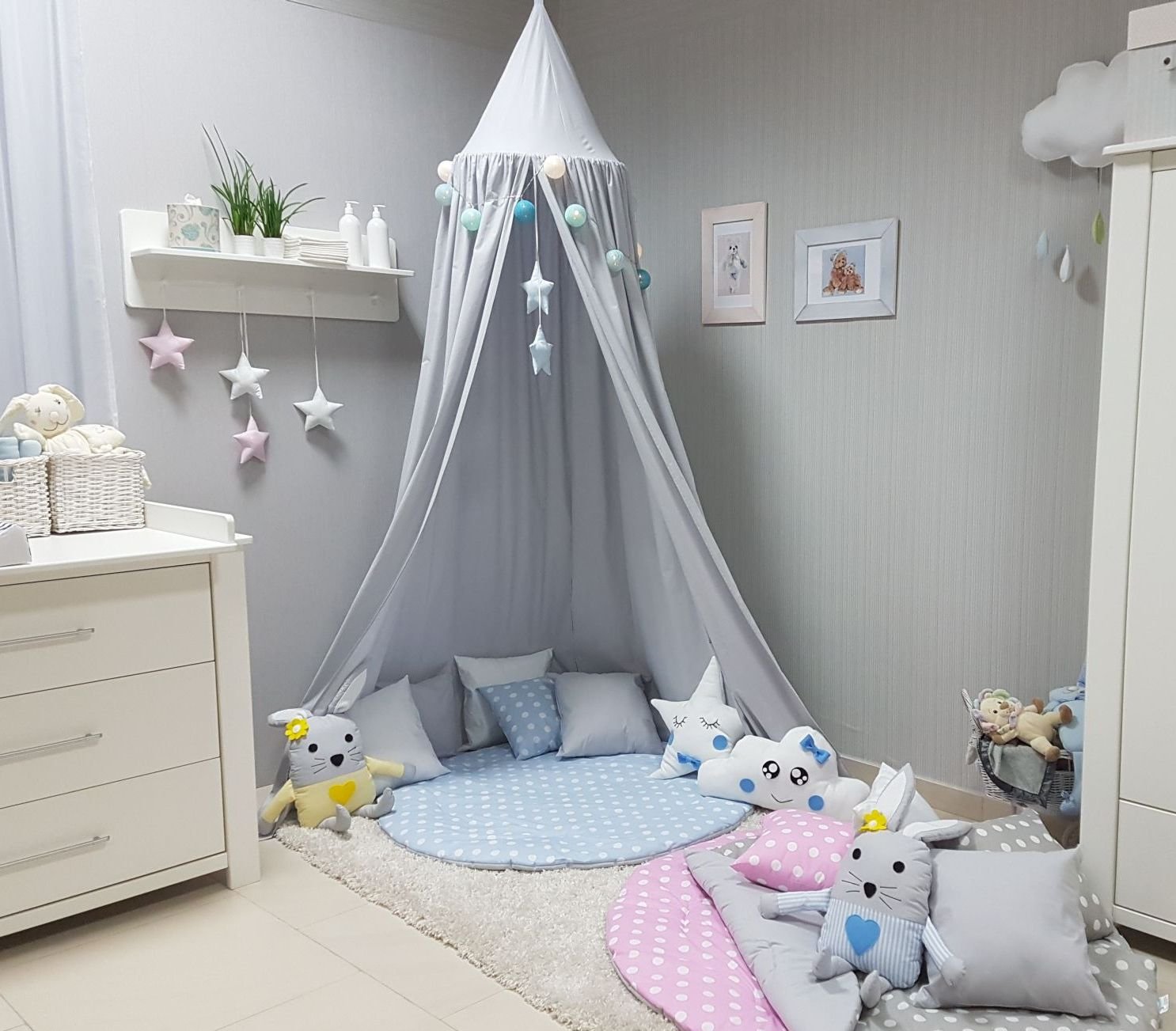 Kinderzimmer Zelt zum Aufhängen, Kinderzelt, Babybett Himmel, Versteck, Moskitonetz